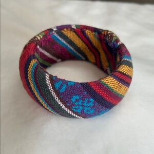 Colorful Fabric Bangle Bracelet